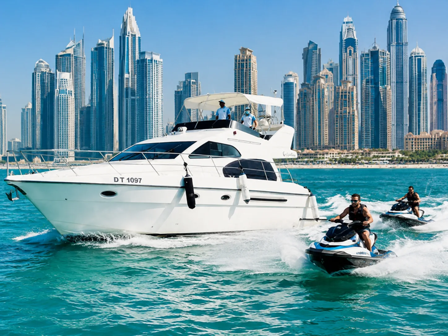 Jet ski package on a yacht