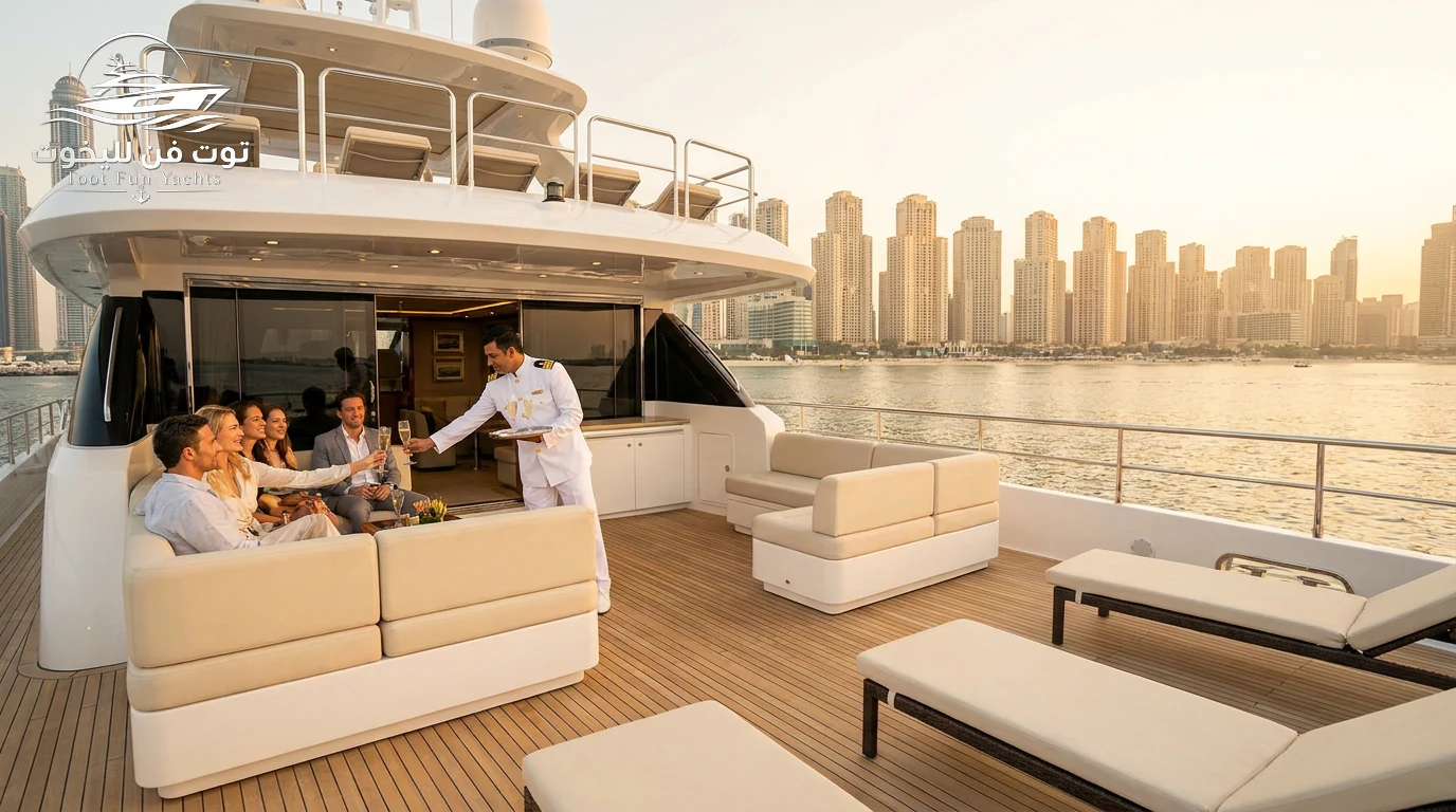 What yacht rental in Dubai includes